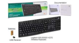 Logitech 920 003051 K270 Wireless Keyboard 0666666197388  