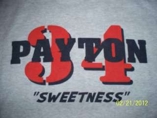Vintage Walter Payton Sweetness t shirt LRG Chicago Bears EXLNT 