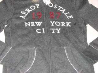 Aeropostale Hoodie Zip Jacket Women Gray M NWT $89.50  