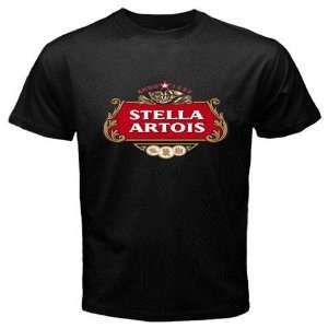 Stella Artois Beer Logo New Black T shirt Size S 