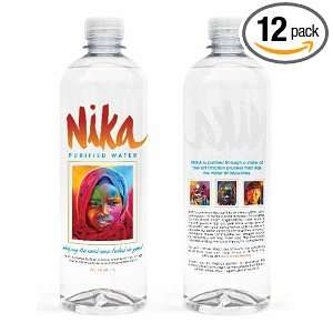 Nika Purified Water, 33.8 Ounce (Pack of: Grocery & Gourmet Food