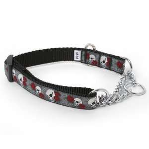  Skulls N Roses Training Dog Collar L : Pet Supplies