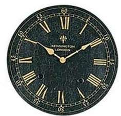 13 Round Wooden Wall Clock Antique Details Black *NIB  