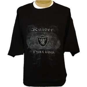  Raider Nation Black Short Sleeve T shirt 2XL