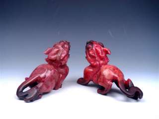   Ship From U.S* Pair Blood Jade Crafted Furious Walking Monsters Pi Xiu