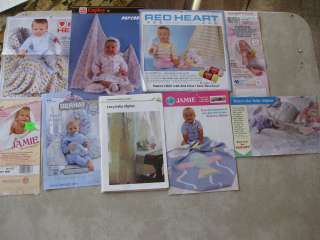 YOUR CHOICE CROCHET BABY ITEMS   AFGHANS, LAYETTES, SEE DROP DOWN MENU 