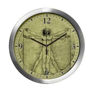  Modern Wall Clock Vitruvian Man by Da Vinci: Everything 