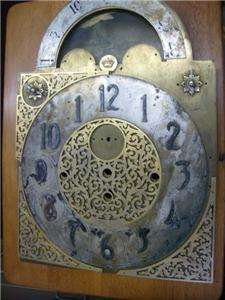 Antique HERSCHEDE moon phase grandfather clock movement and parts 