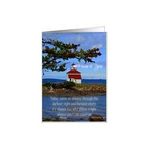 Grandparents Day, Mama & Papaw, Square Lighthouse Shines A Light Card