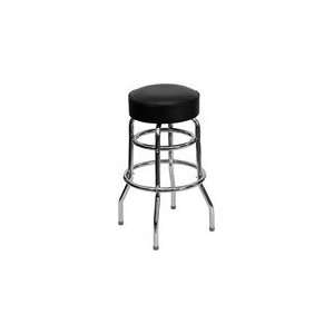  Double Ring Chrome Bar Stool: Home & Kitchen