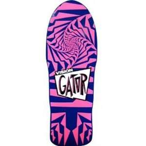 Vision Gator Pink Old School Skateboard Deck: Sports 