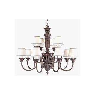 Preston Collection Chandelier In Bronze/Ivory Patina Finish   12 Bulbs