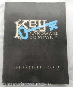   Key Hardware Company Catalog #74 Keys Locks Los Angeles Calif  