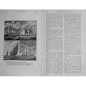   1908 Sport Yacht Races Henrietta Britannia Dauntless