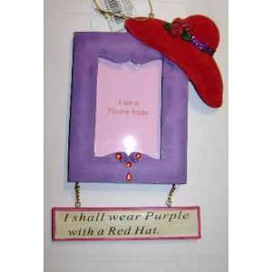  Red Hat Society Picture Frame Ornament   Square 