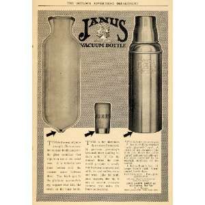 1909 Ad Janus Vacuum Bottle Company Thermos Heat Cold   Original Print 