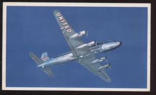 Postcard EARLY UNITED AIRLINES PLANE 1940S  