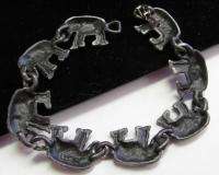 1990s AJC WALKING ELEPHANT PEWTER bracelet  