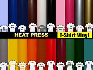 rolls 12 Heat Press thermal transfer vinyl Textile deco & Sport 