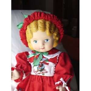   Daisy Kingdom 17 1/2 Patsy Doll In Christmas Dress 