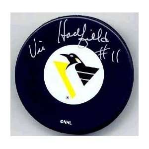  Vic Hadfield Autographed Hockey Puck: Sports & Outdoors