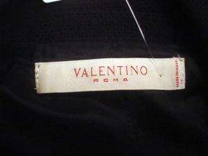 Valentino Roma navy virg. wool belted skirt suit 50/14  