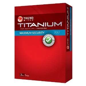 Trend Micro Titanium Maximum Security 2012   3 Users