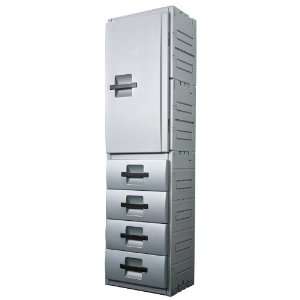 Storage Cabinet with 4 Drawers (Gray) (84H x 23W x 16D)  