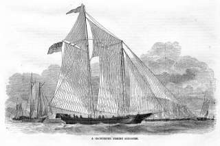 GLOUCESTER FISHING SCHOONER, MASSACHUSETTS 1854 HISTORY  