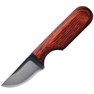  Anza Knives   Hi Carbon File, Wood Handle, 2 in., Leather 