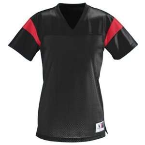   Junior Fit Replica Pep Rally Tee BLACK/RED WXL: Sports & Outdoors