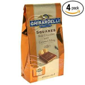 Ghirdelli Squares, Milk Chocolate with Caramel Filling, 5.32 Ounce 