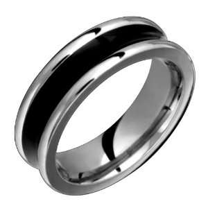  Velina   size 12.75 Titanium Ring with Elegant Black 