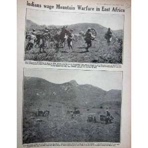  1915 WW1 Mountain Guns Indian Soldiers German Africa