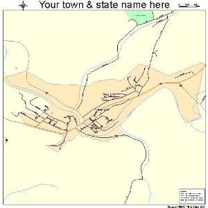  Street & Road Map of Glenville, West Virginia WV   Printed 