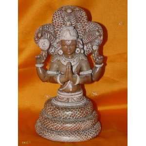  Adishesh Yoga Guru Patanjali Carved Stone Sculpture India 