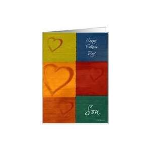  Patchwork Hearts Sons Fathers Day Card: Health & Personal 