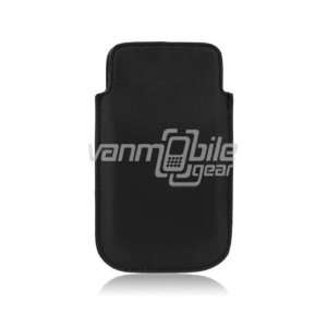 VanMobileGear Black Leather Slip On Clutch Pouch Case for HTC EVO 3D 