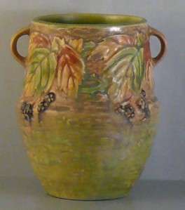 Roseville Art Pottery Blackberry 572 6 Handled Vase  