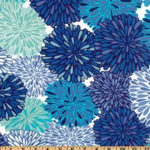  54 Wide Valori Wells Wrenly Voile Bloom Cobalt Fabric By 