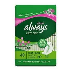  Always Ultra Thin Pads Super Long With Wings Fresh Scent 
