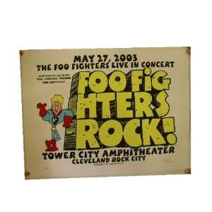 Foo Fighters SilkScreen Poster Tour Clevleand Ohio The 