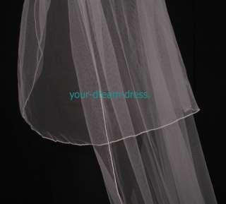 Toulous Designer Bridal Wedding Veil White Two Layers Cathedral 
