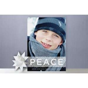  Crosshatch Peace Holiday Photo Cards Health & Personal 