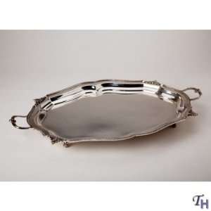  OCTANGLE FOOTED HANDLED TRAY 20X12