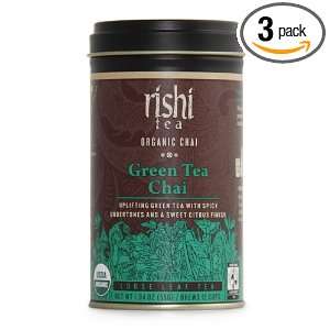 Rishi Tea Green Tea Chai, 1.94 Ounce Packages (Pack of 3):  