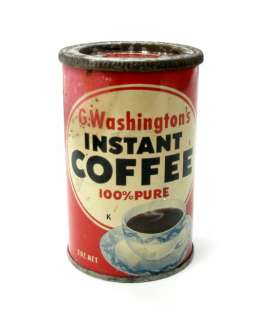 AMERICAN G. WASHINGTON?S INSTANT COFFEE VINTAGE TIN *  