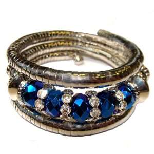  Blue Fashion Jewelry Stretch Adjustable Snake Bracelet
