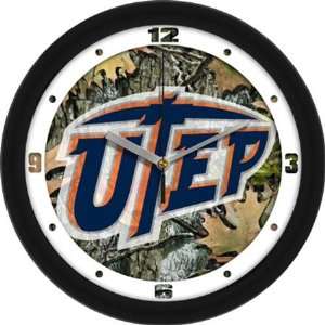  Texas El Paso Miners UTEP NCAA 12In Camo Wall Clock 