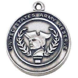 Army Reserve Sterling Silver Medal with 24 Inch Chain